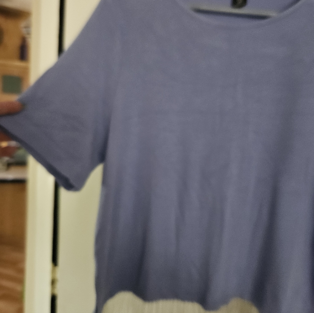 SHEIN Lavender and White Women's Top
